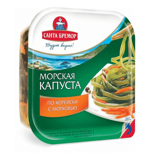 Капуста морская Санта Бремор По-Корейски с морковью, 200 г 
Капуста морская Санта Бремор По-Корейски с морковью, 200 г