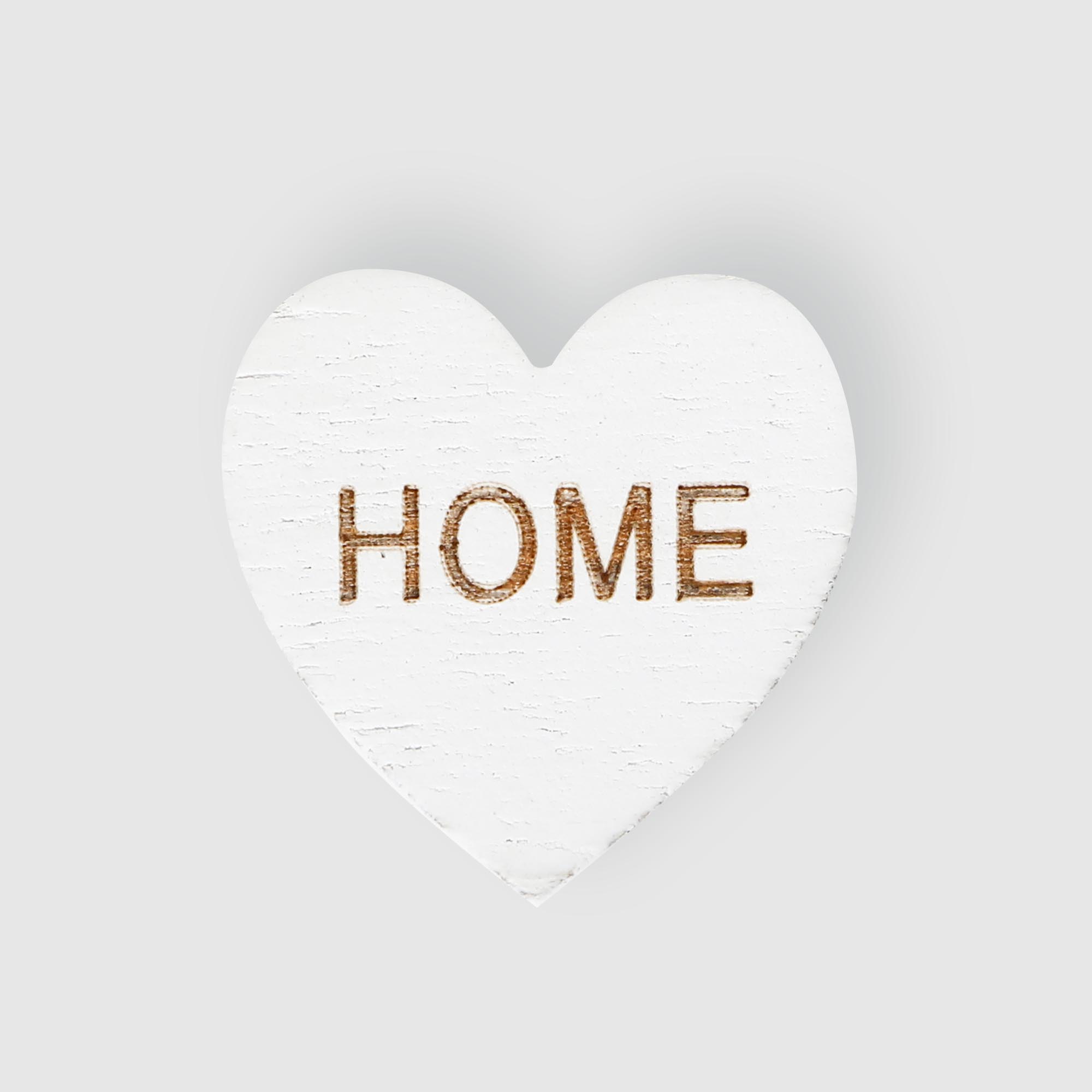 

Набор сердец Dekor pap декоративных деревянных с надписью home, Белый;коричневый