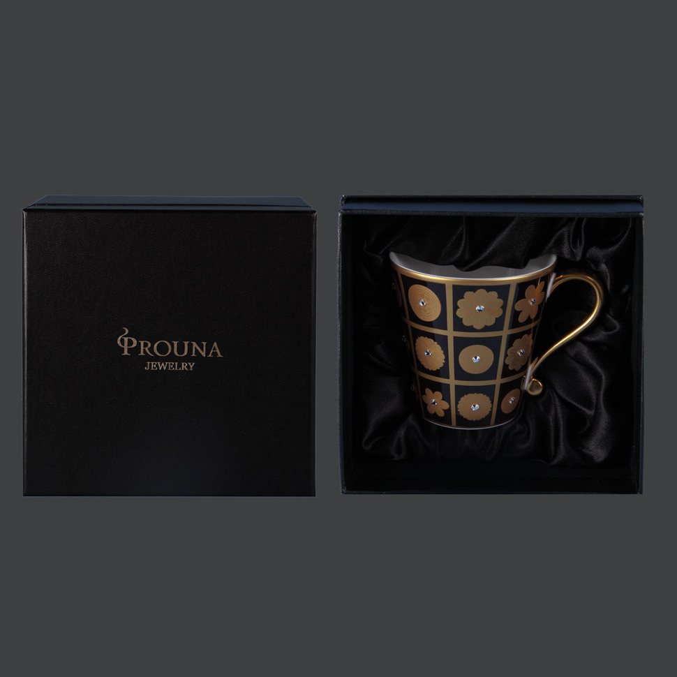 фото Кружка hankook/prouna рич блэк с кристаллами swarovski 250 мл