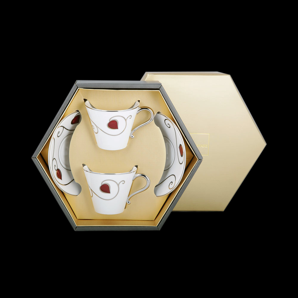 фото Набор кофейный hankook/prouna руби платина на 2 персоны