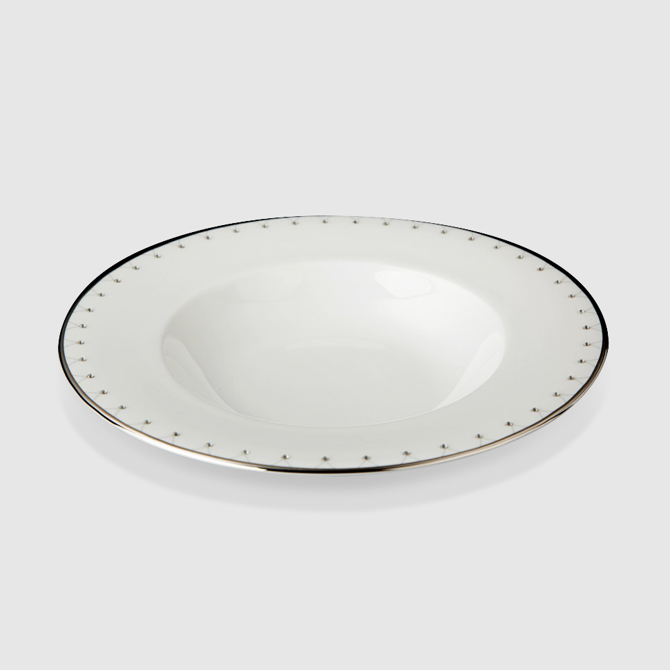 фото Набор тарелок для супа hankook/prouna принцесс с кристаллами swarovski 22,5 см 6 шт