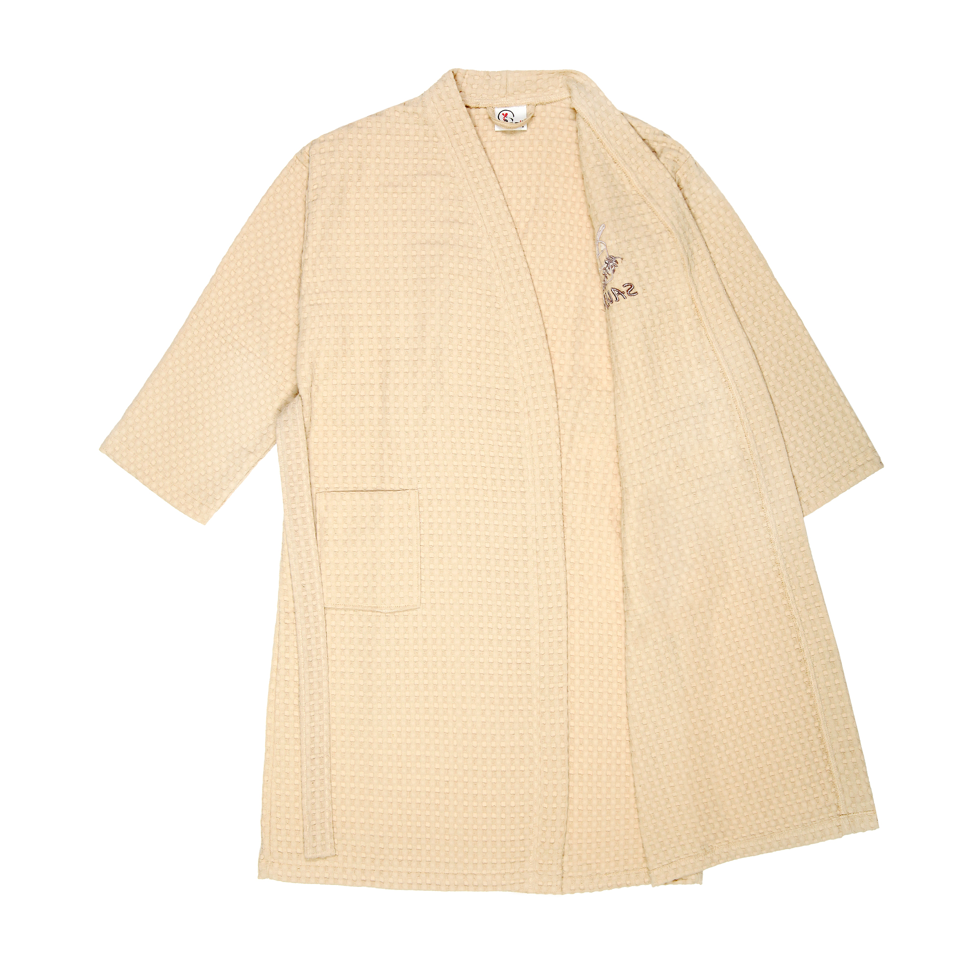 фото Халат мужской asil sauna kimono brown m вафельный