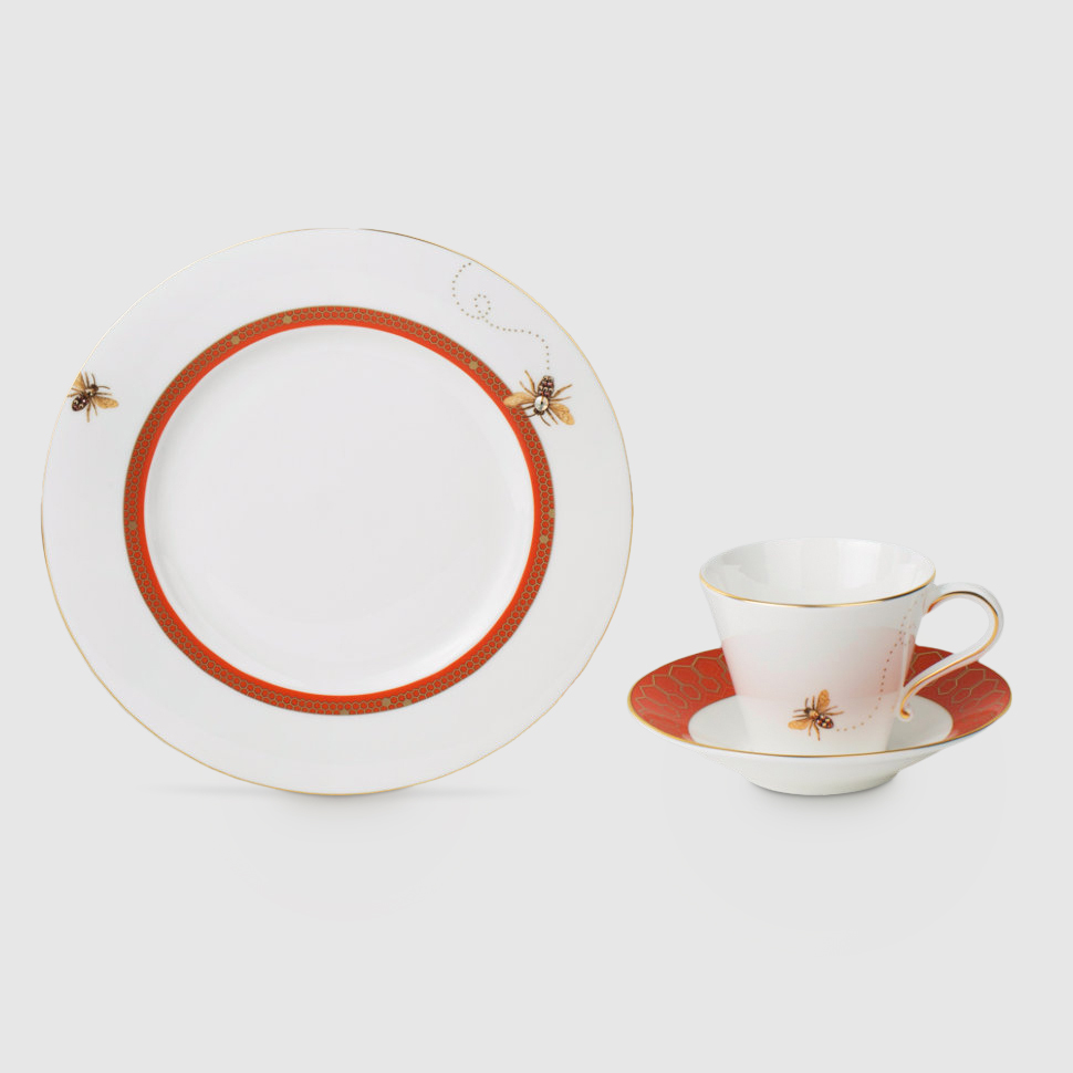 фото Набор чайный hankook/prouna хони би с кристаллами swarovski 3 предмета