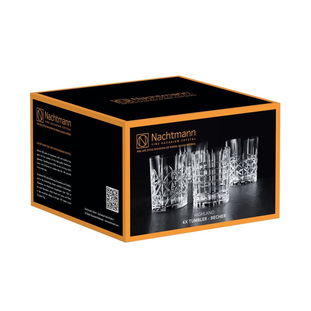 фото Набор 4 стакана для виски 345мл highland highland (95906)