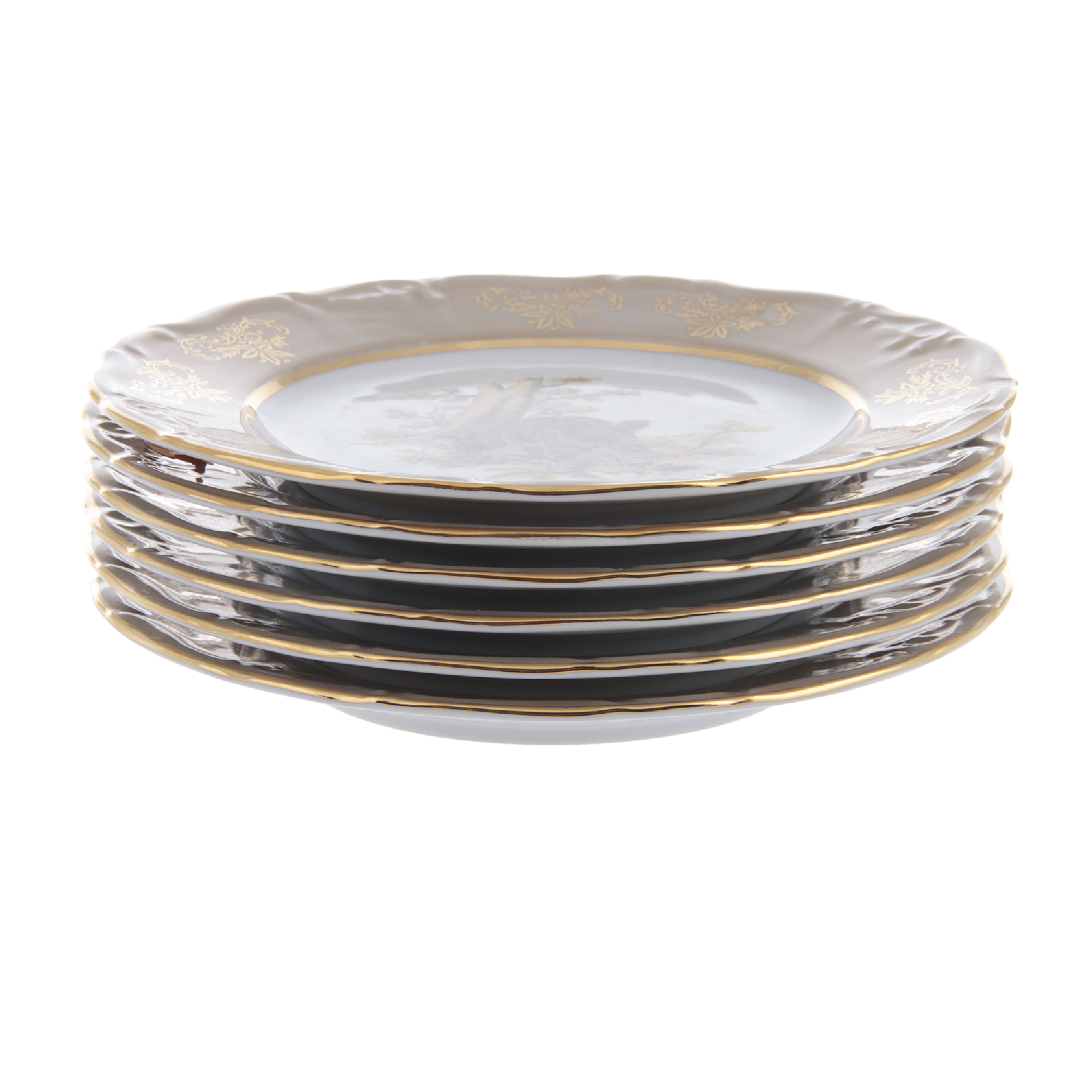 Набор тарелок десертных Мария Луиза 6шт 19см охотн Thun 1794 
Набор тарелок десертных Мария Луиза 6шт 19см охотн Thun 1794