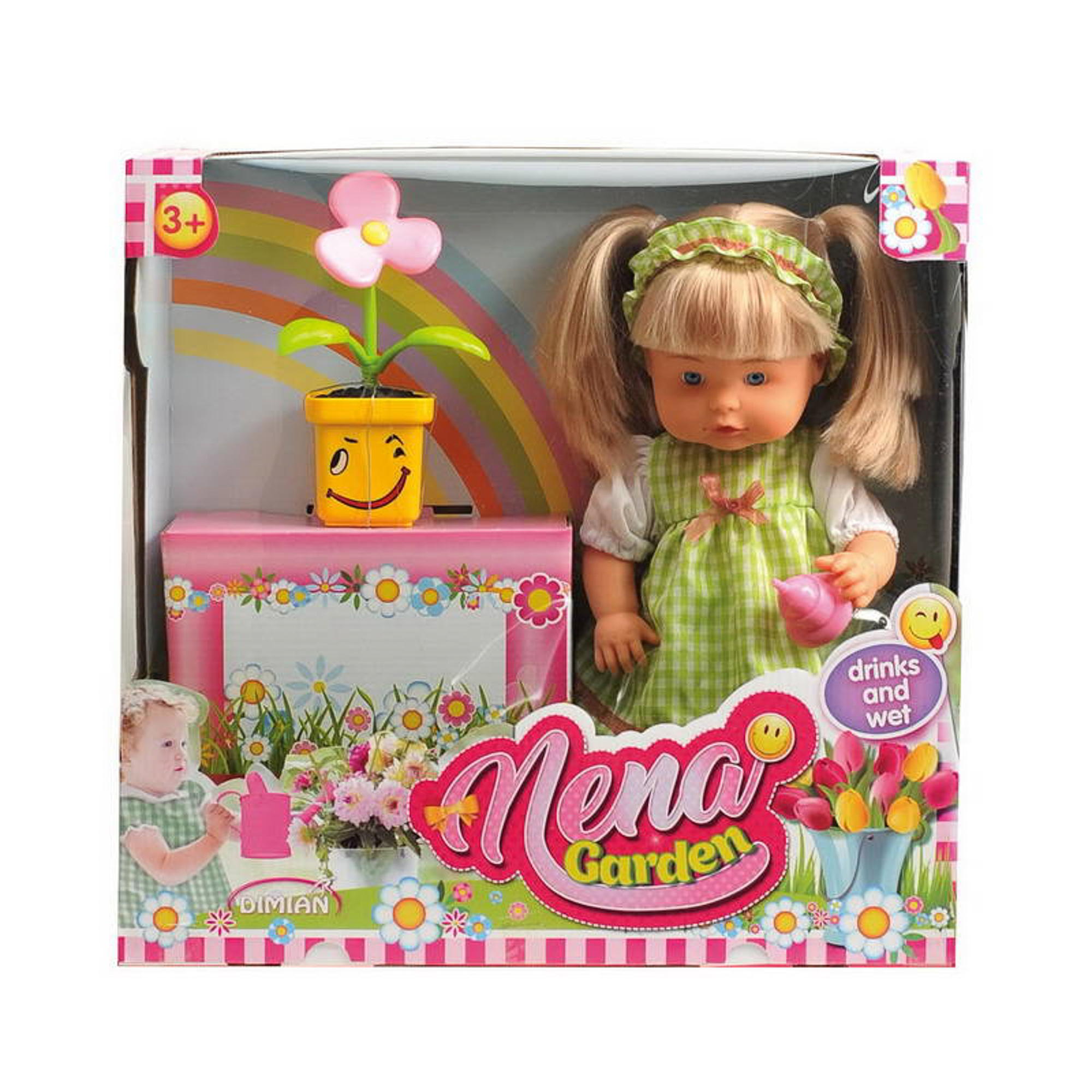 фото Кукла набор с цветком 36см bambolina baby nena bd386
