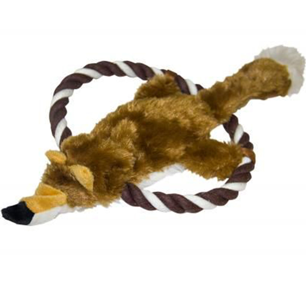 фото Игрушка для собак major лиса на кольце из каната 31см