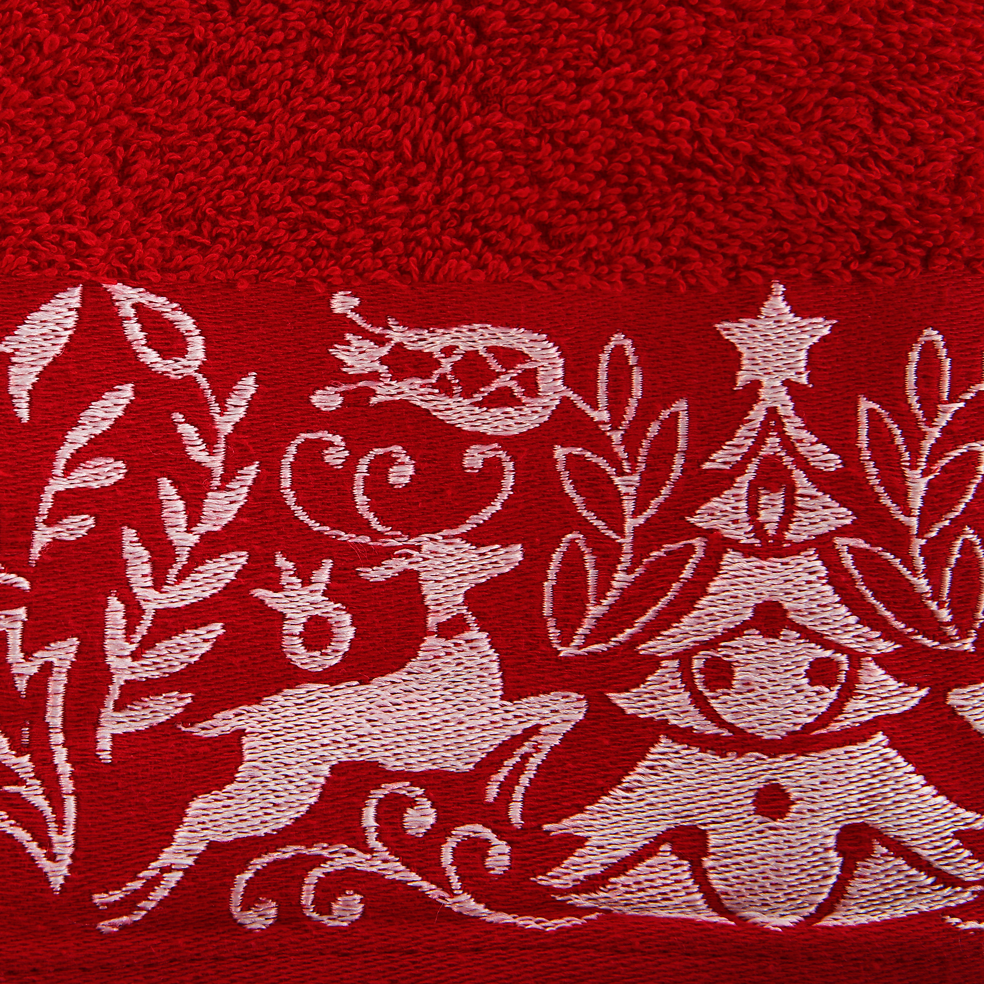 фото Полотенце махровое asil красное 50х100 рождество