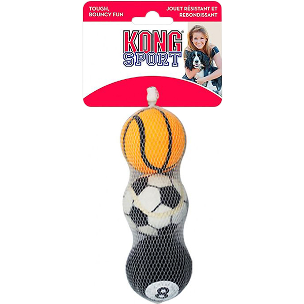 фото Игрушка для собак kong air sport теннисный мяч очень маленький 4 см 3 шт