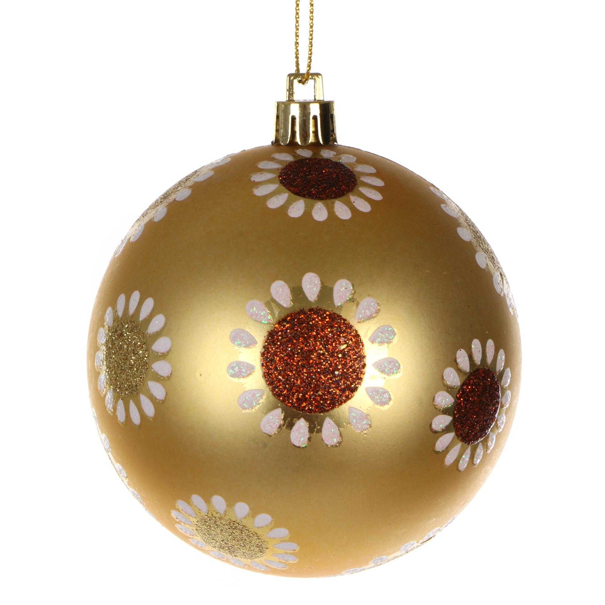 фото Набор новогодних шаров golden art золотой 10шт 8 см