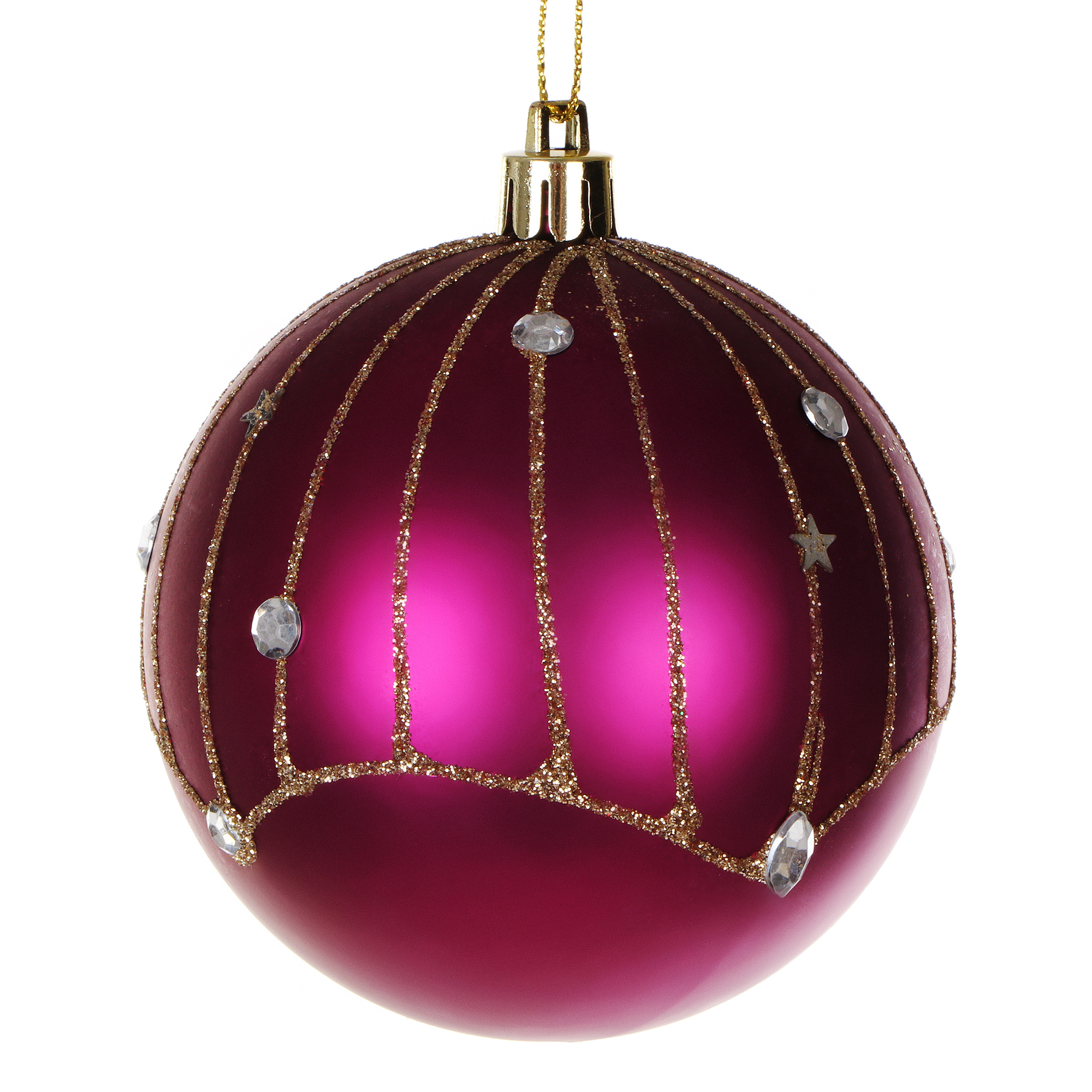 фото Набор новогодних шаров golden art бордовый 10шт 8 см