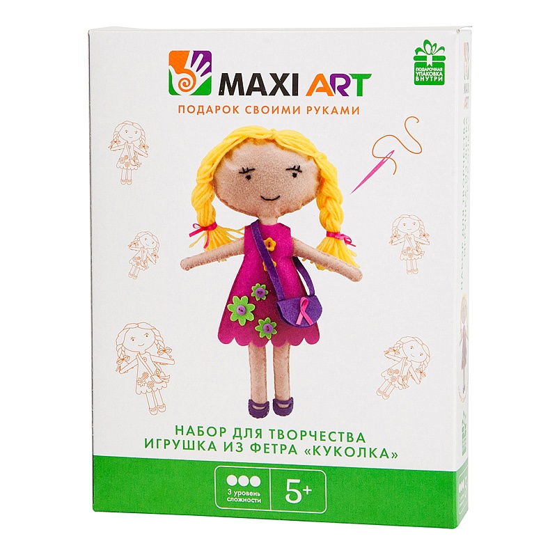 фото Набор для творчества maxi art куколка