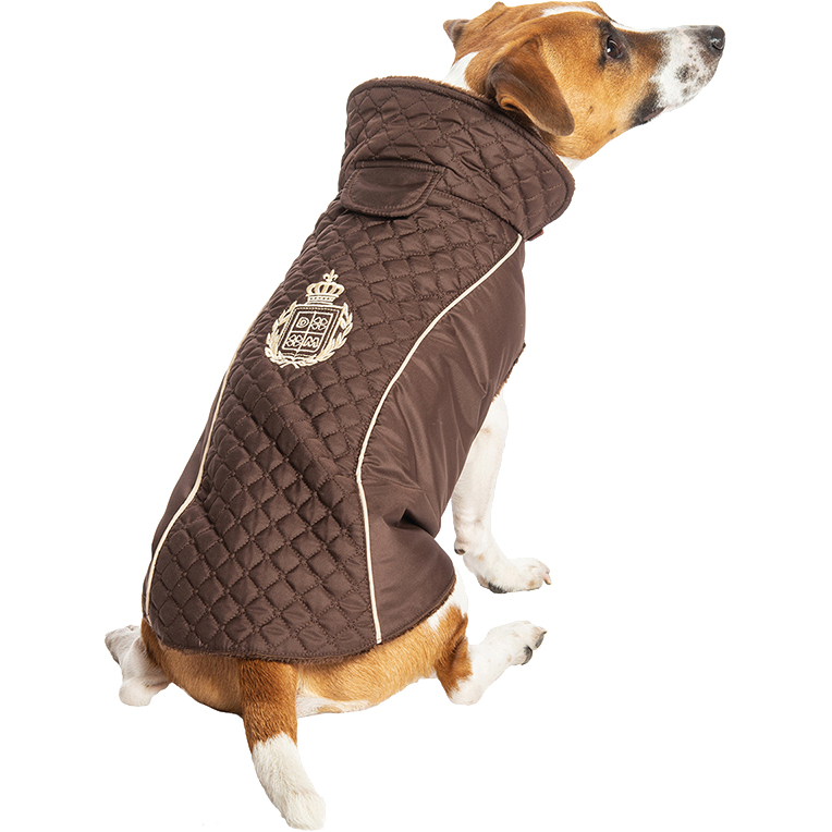 фото Попона для собак dogmoda лондон коричневая 36 см