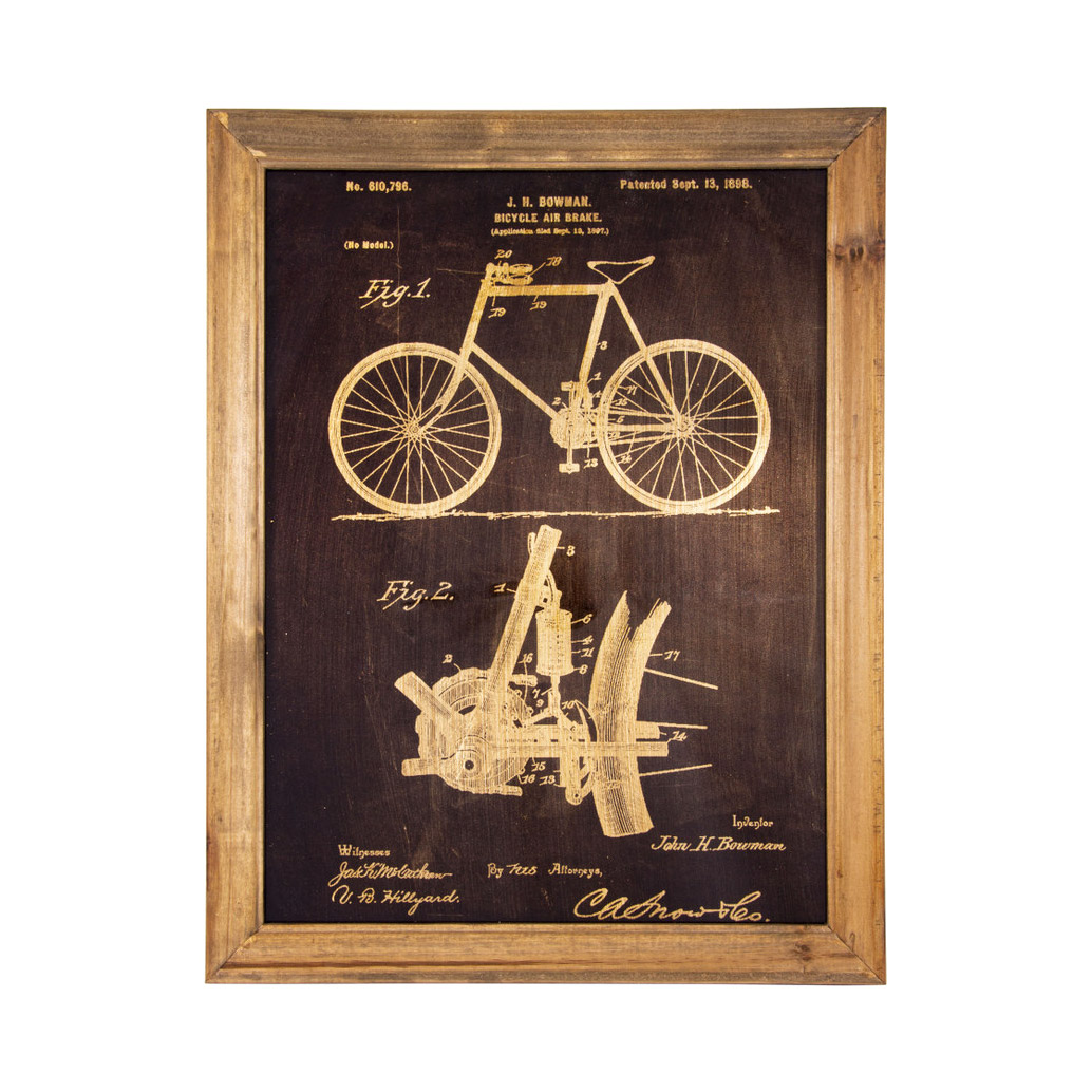 фото Картина русские подарки велосипед 35x2x45 см