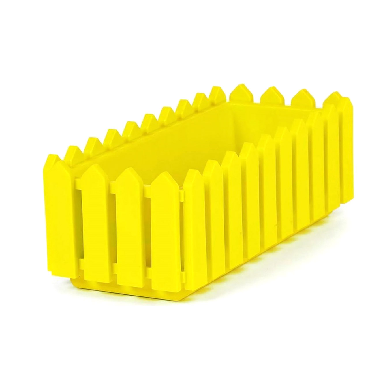 фото Ящик элластик-пласт лардо с поддоном желтый 47х19.2х16 см элластик пласт