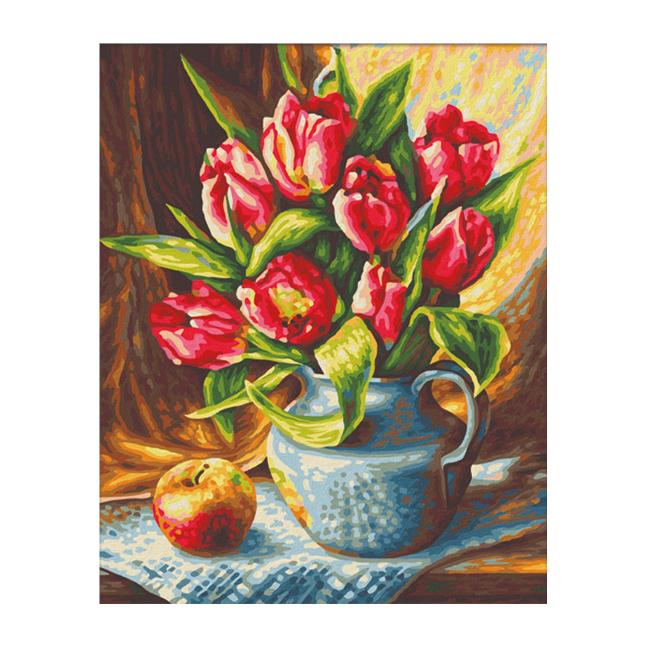 фото Набор для живописи по номерам букет тюльпанов 24x30 см schipper