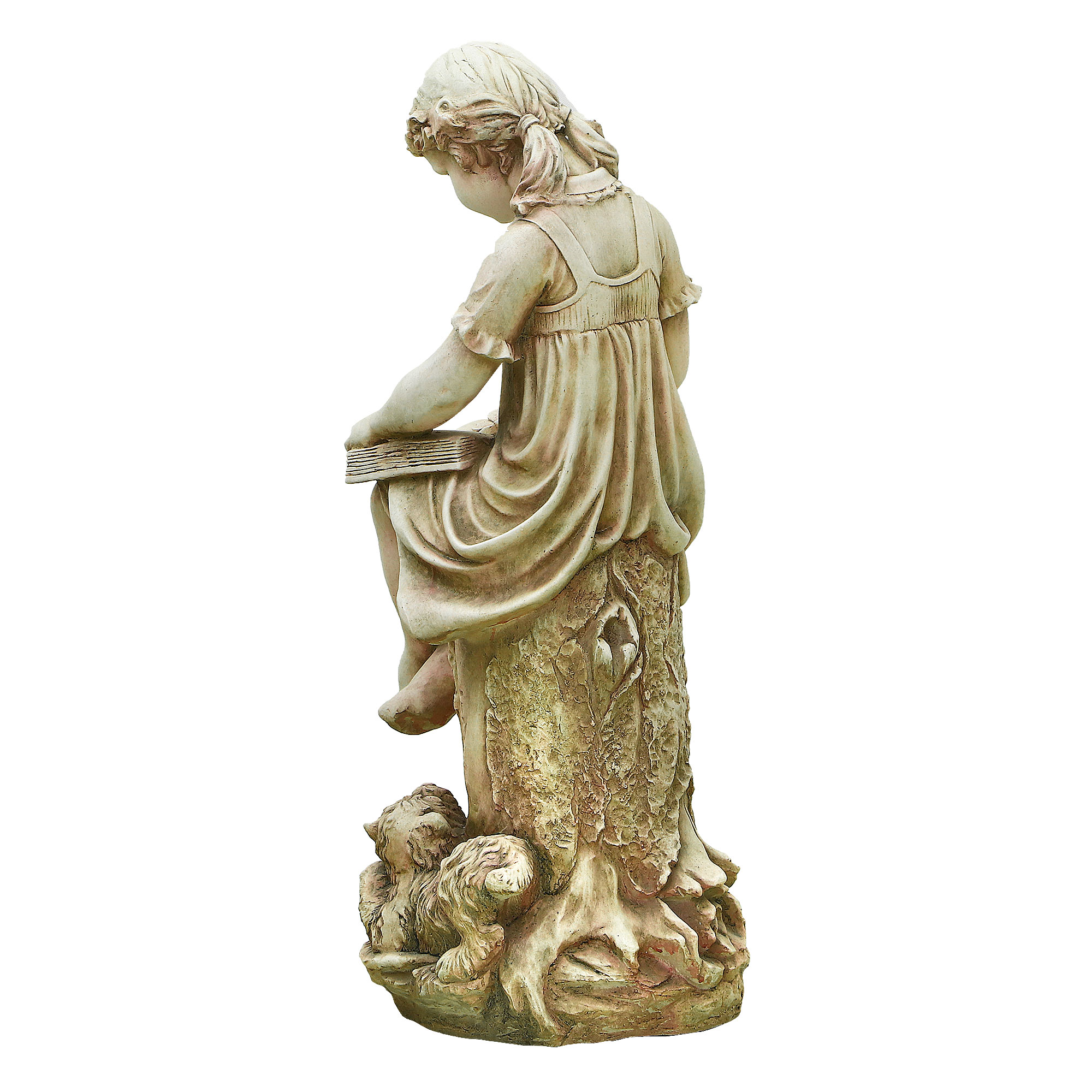 фото Фигура садовая shimmer arts девочка с книгой 40х33х90 см