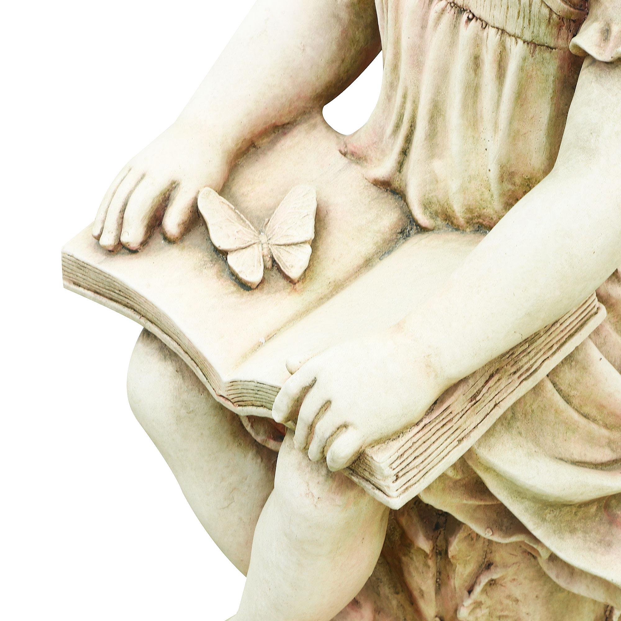 фото Фигура садовая shimmer arts девочка с книгой 40х33х90 см