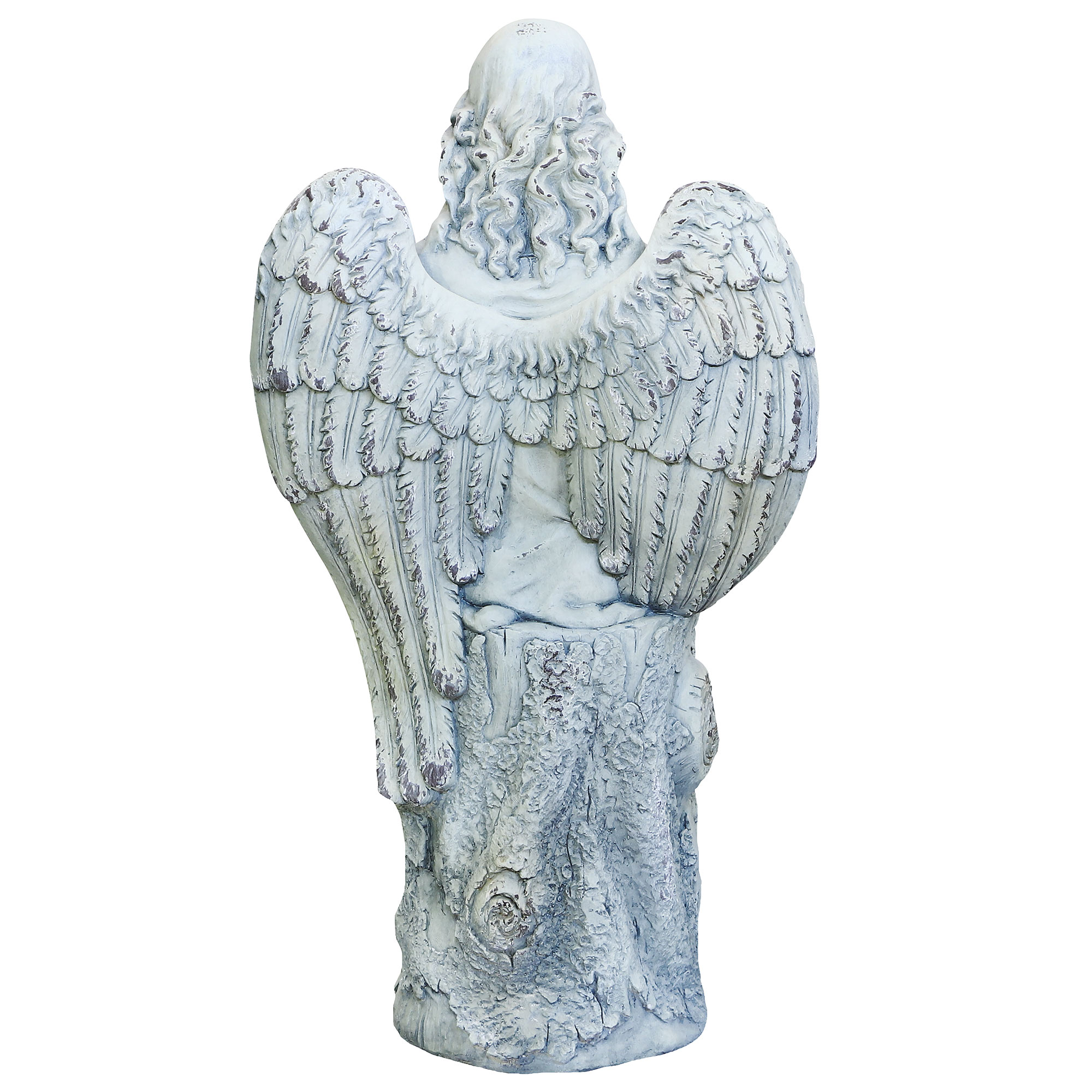 фото Фигура садовая shimmer arts ангел с книгой 60х48х115 см