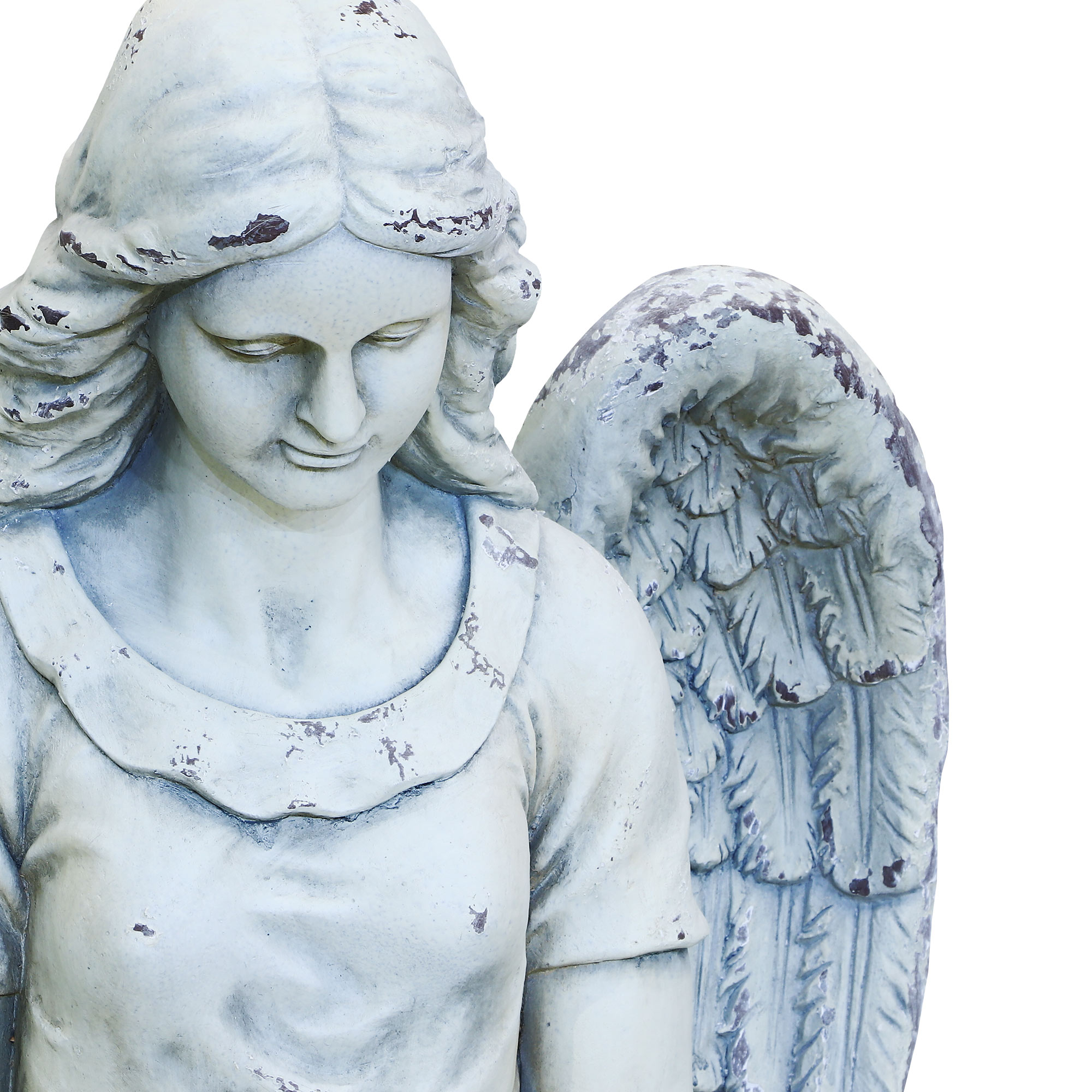 фото Фигура садовая shimmer arts ангел с книгой 60х48х115 см