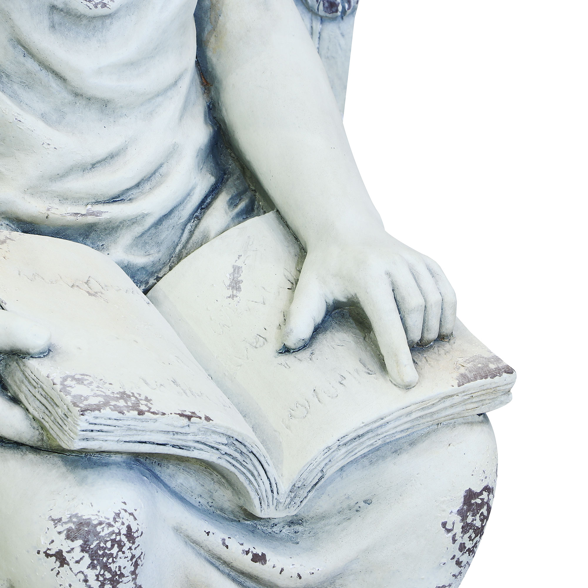 фото Фигура садовая shimmer arts ангел с книгой 60х48х115 см