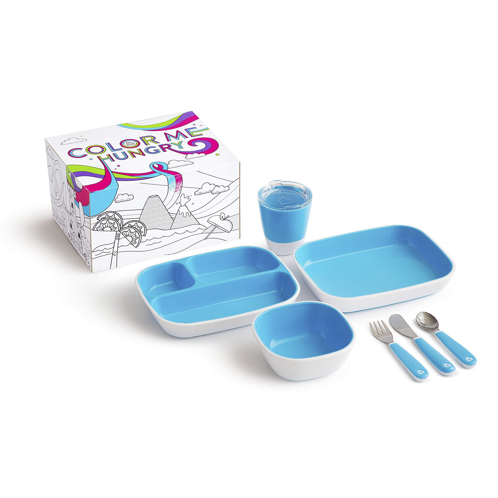 фото Набор посуды munchkin splas 7 предметов голубой