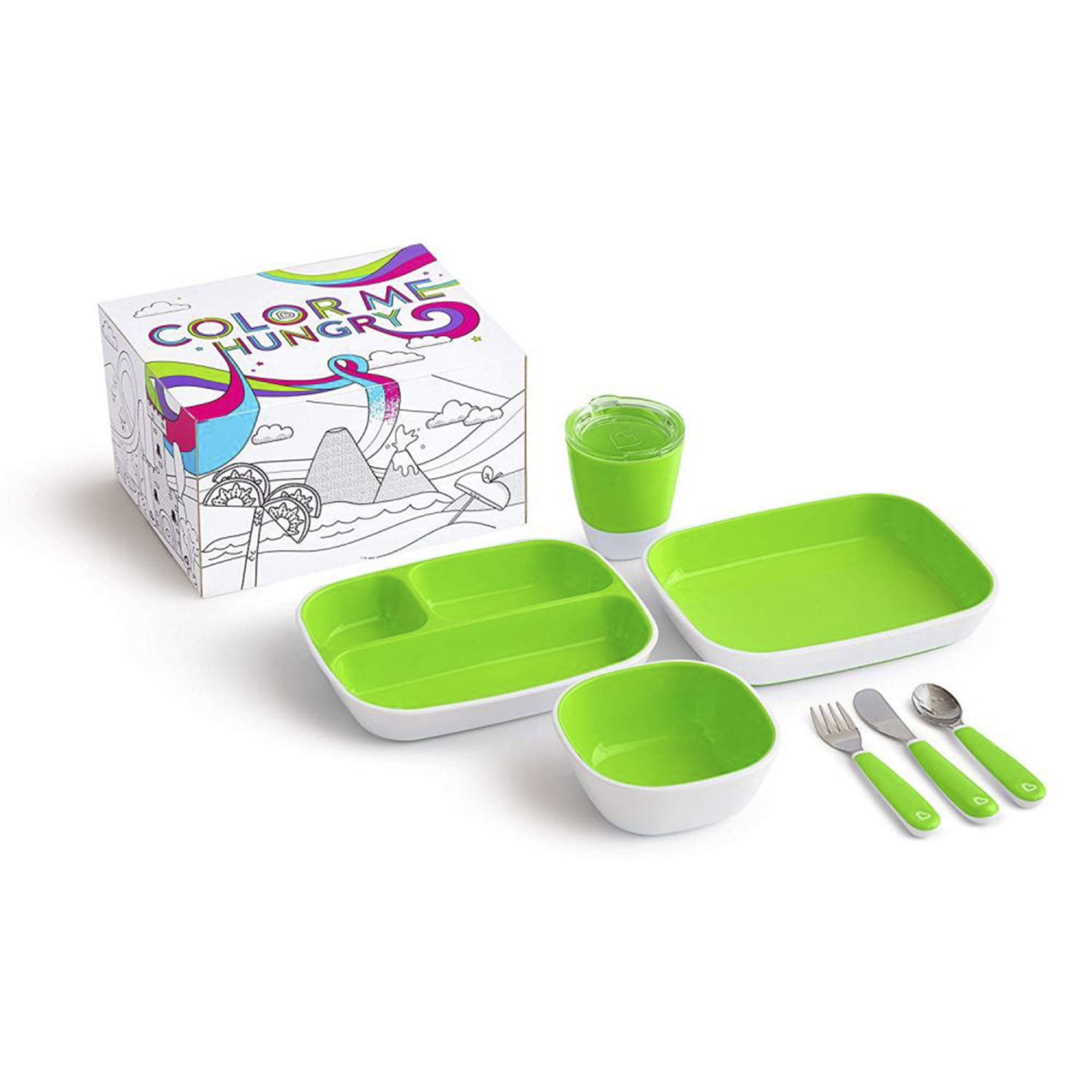 фото Набор посуды munchkin splas 7 предметов зеленый