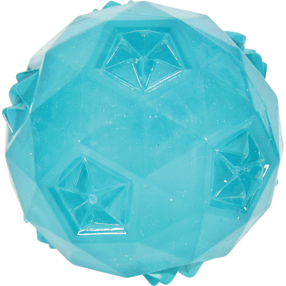 фото Игрушка для собак zolux мяч термопластичная резина бирюзовая 6 см