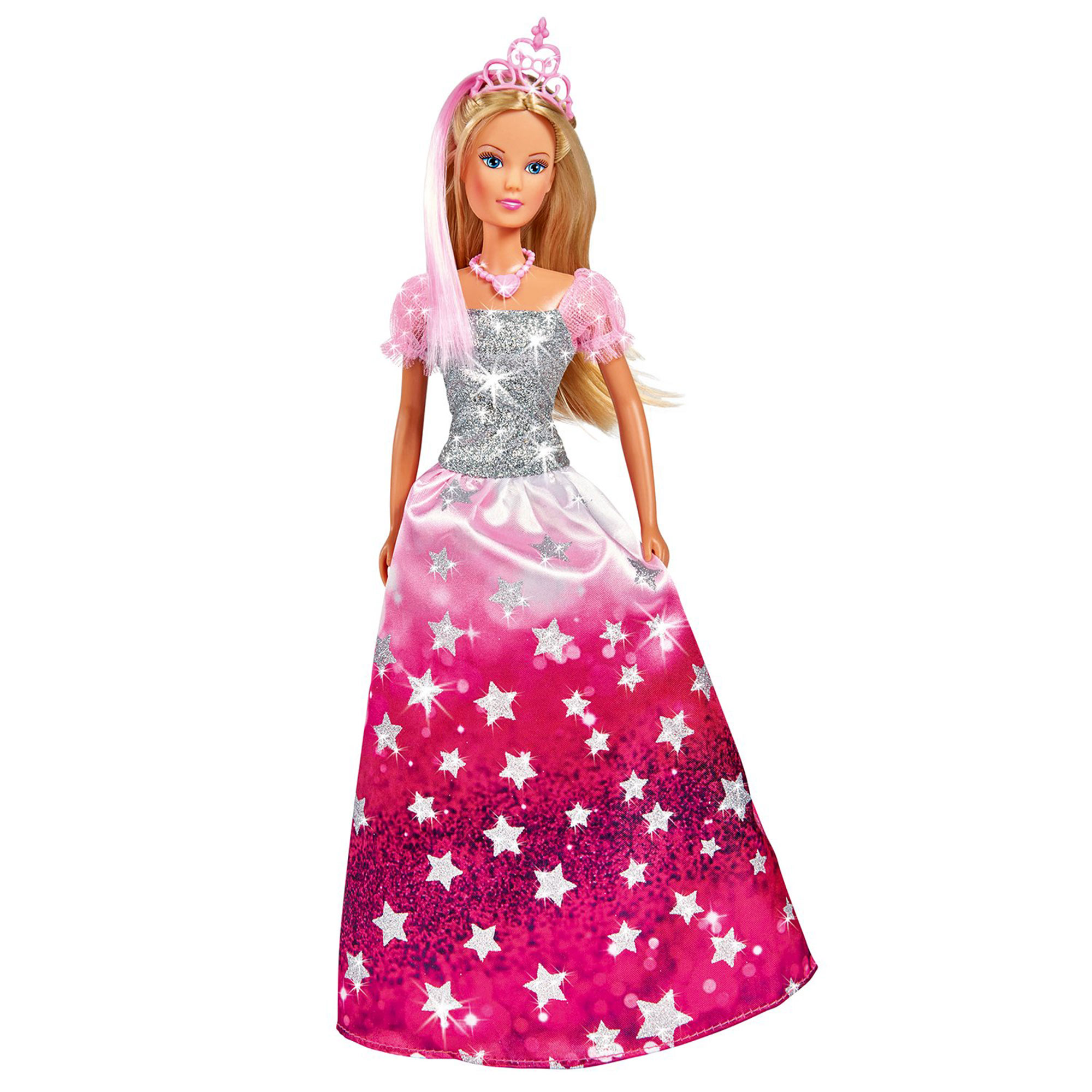 фото Кукла steffi в блестящем платье со звездочками и тарой simba