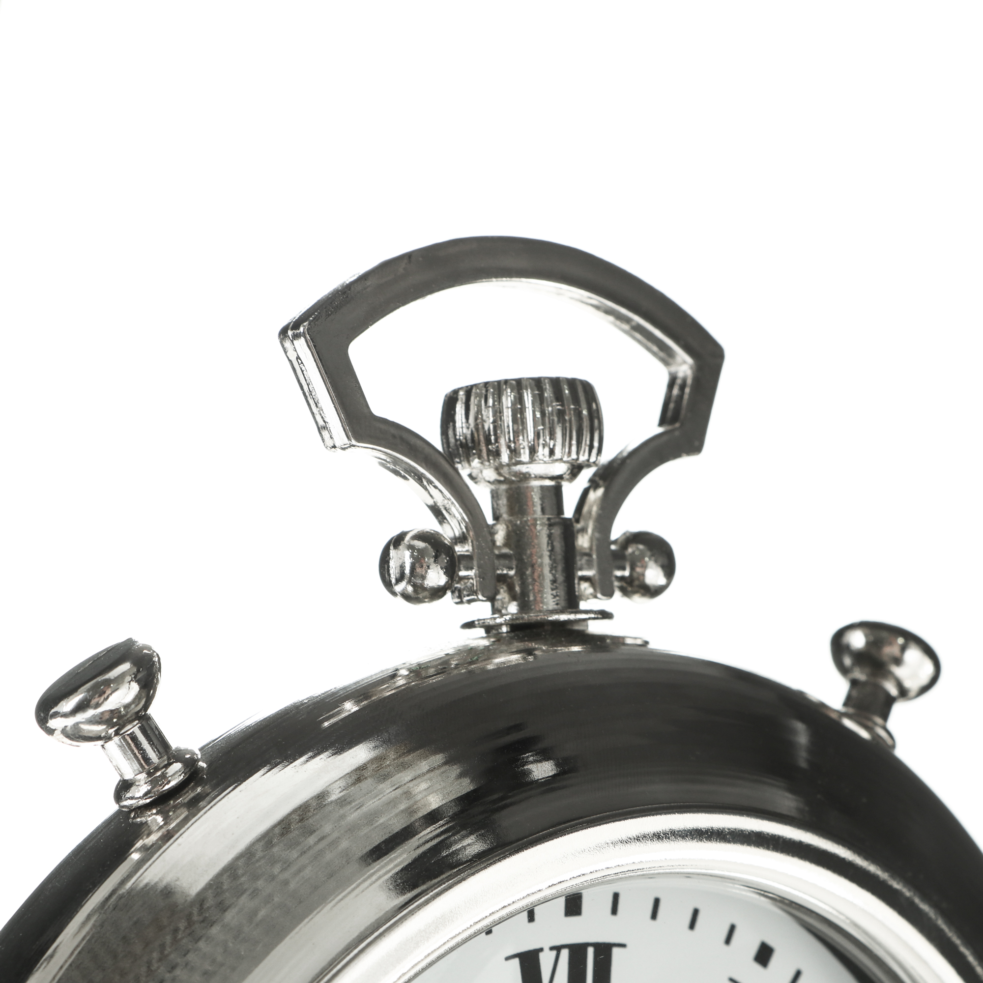 фото Часы настольные istime gear серебряные 18,5х5,6х25 см