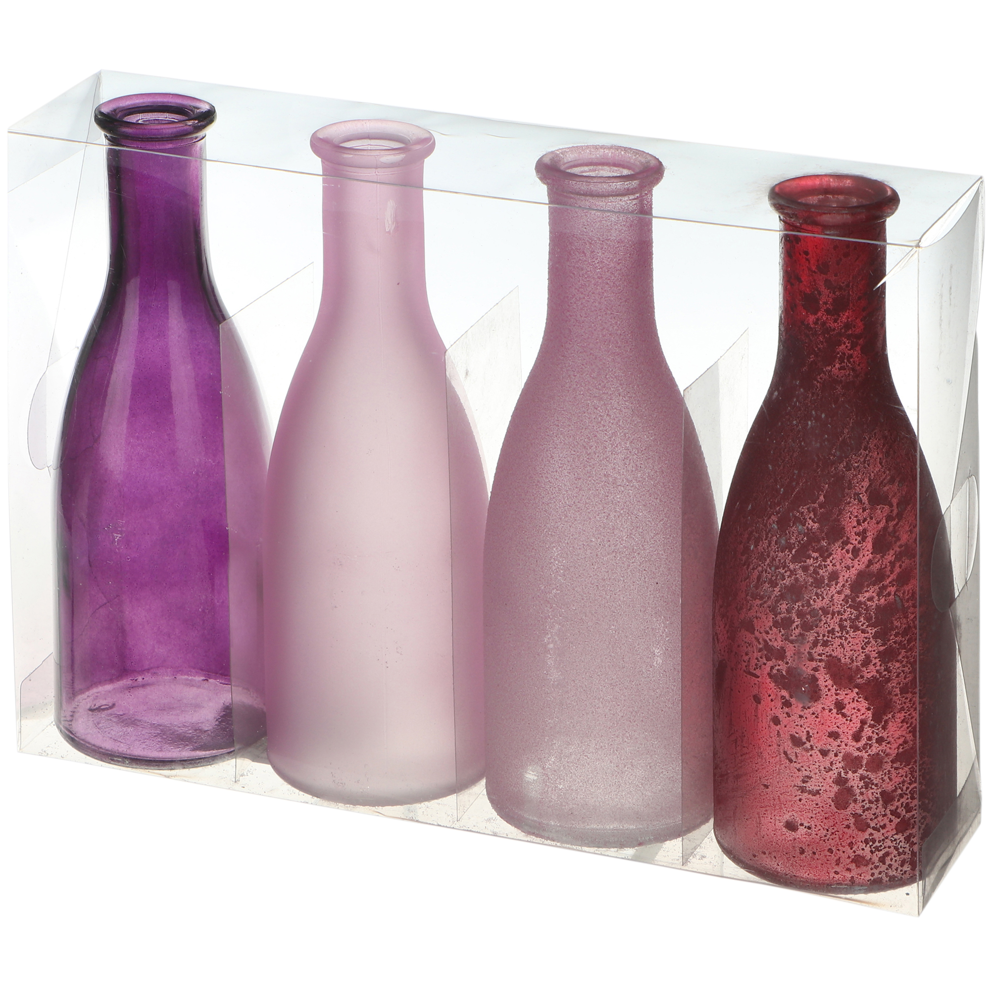 фото Набор ваз hakbijl glass розовых и сиреневых 26,5х18 см