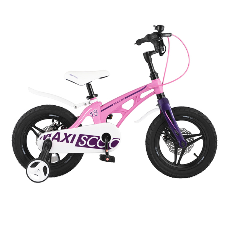 фото Детский двухколесный велосипед maxiscoo, серия "cosmic" (2021), делюкс, 18", розовый матовый msc-c1811d