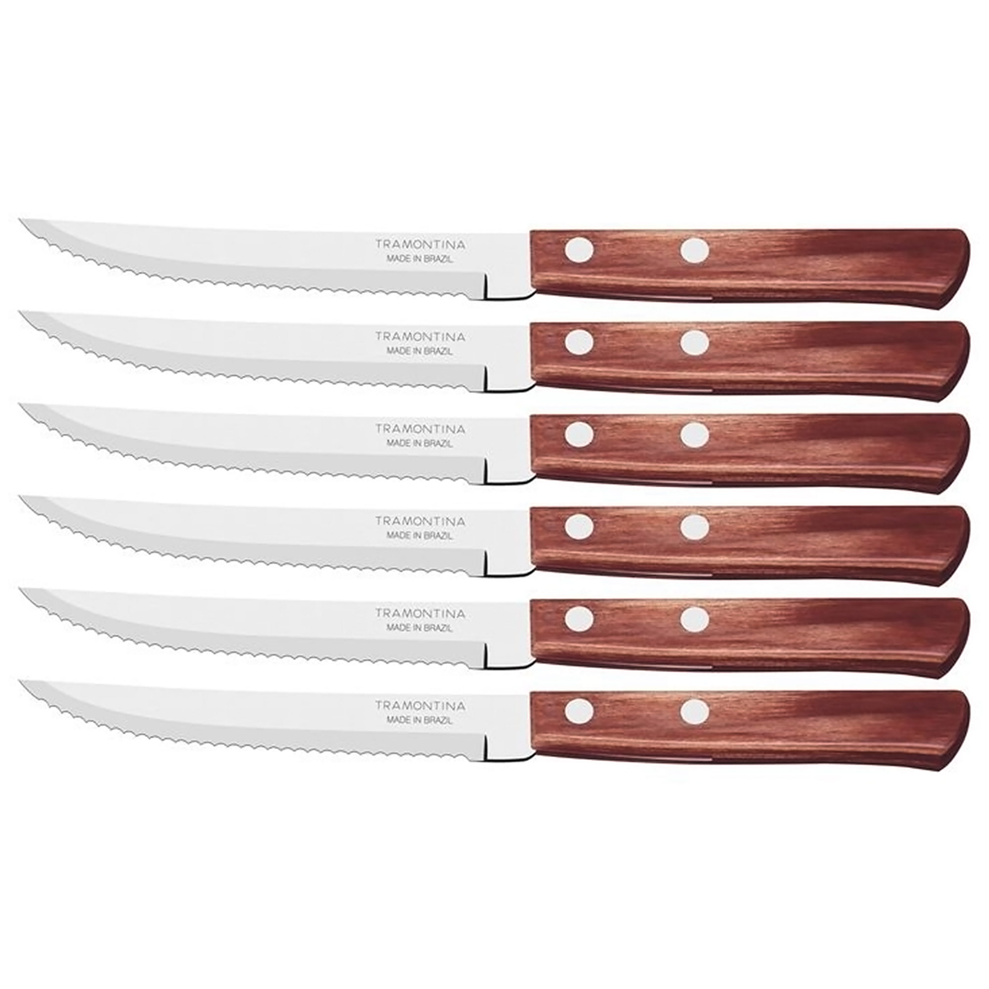 фото Набор ножей для стейка tramontina churrasco polywood 13 см 6 шт