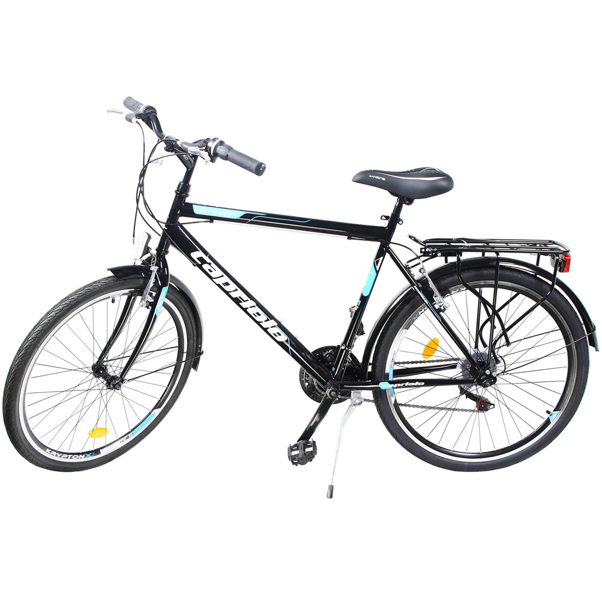 фото Велосипед capriolo ctb metropolis m черный/голубой, 26