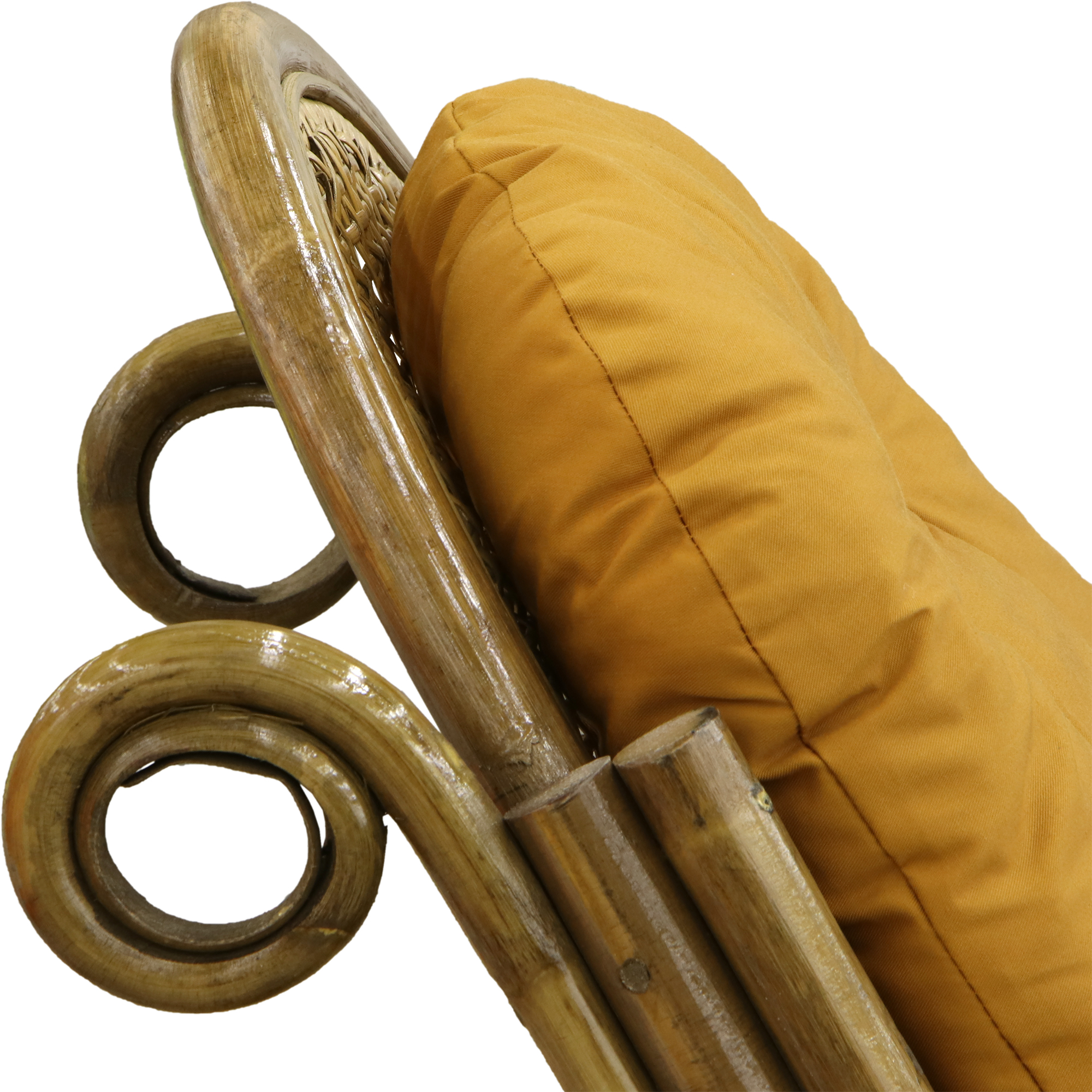 фото Кресло-качалка rattan grand medium brown с подушками