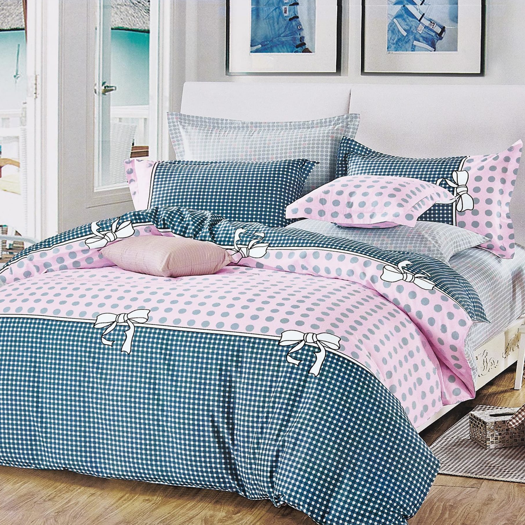 фото Комплект постельного белья sanpa кейтлин разноцветный двуспальный
