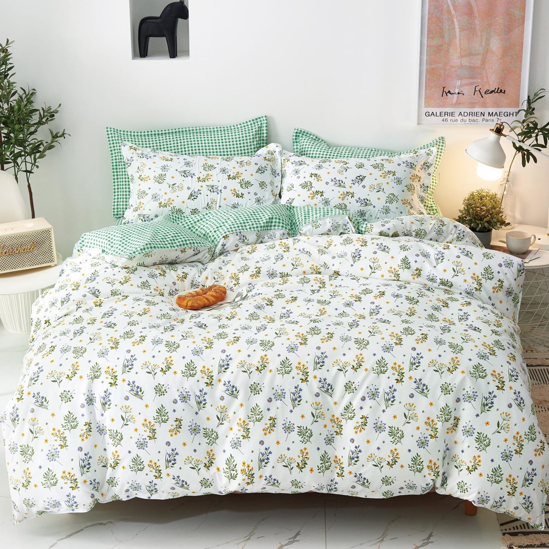 фото Комплект постельного белья sanpa лейн разноцветный двуспальный