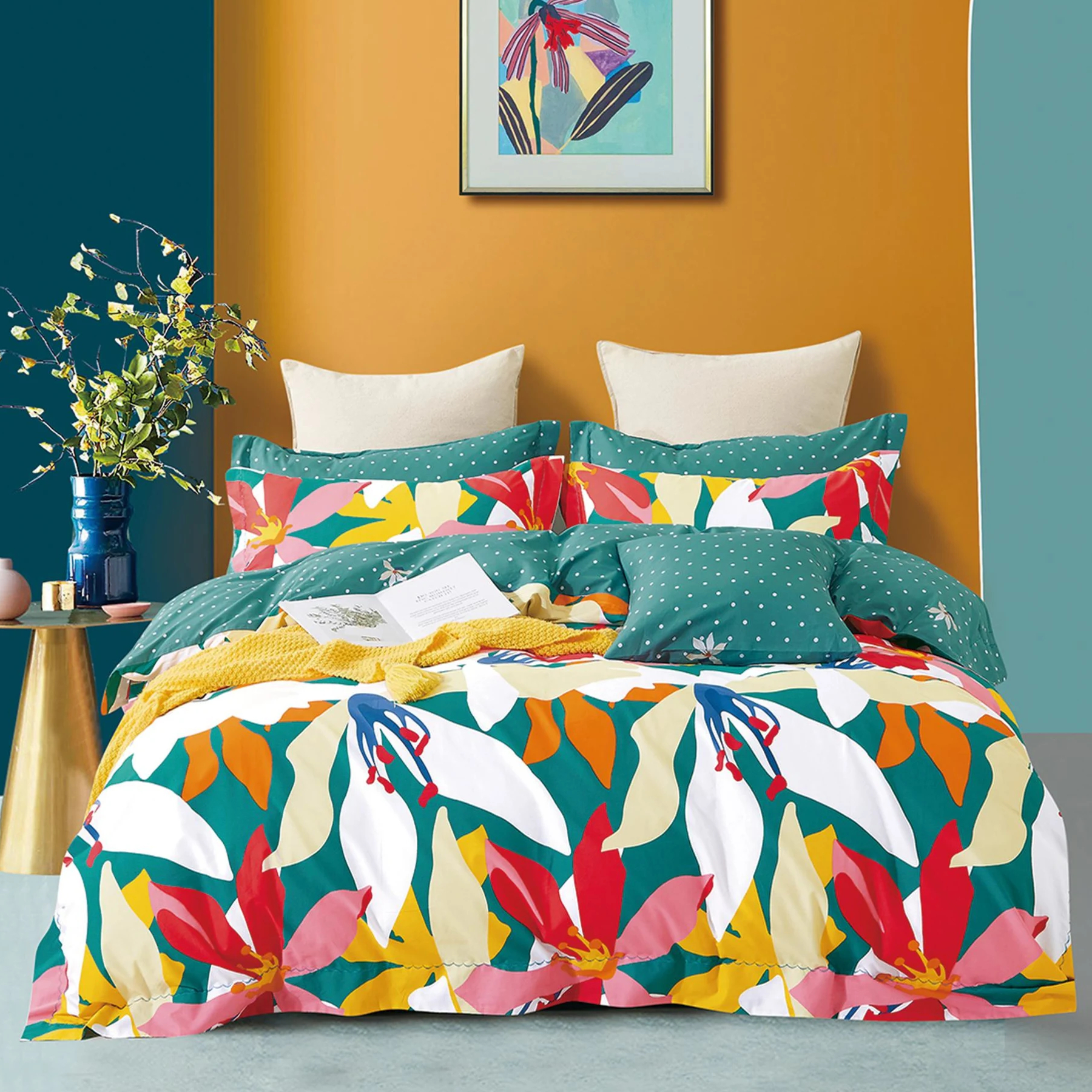 фото Комплект постельного белья sanpa альда разноцветный евро