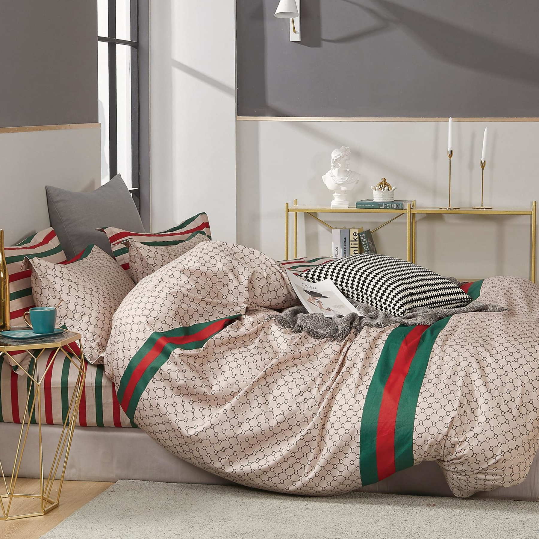 фото Комплект постельного белья sanpa лучия разноцветный евро