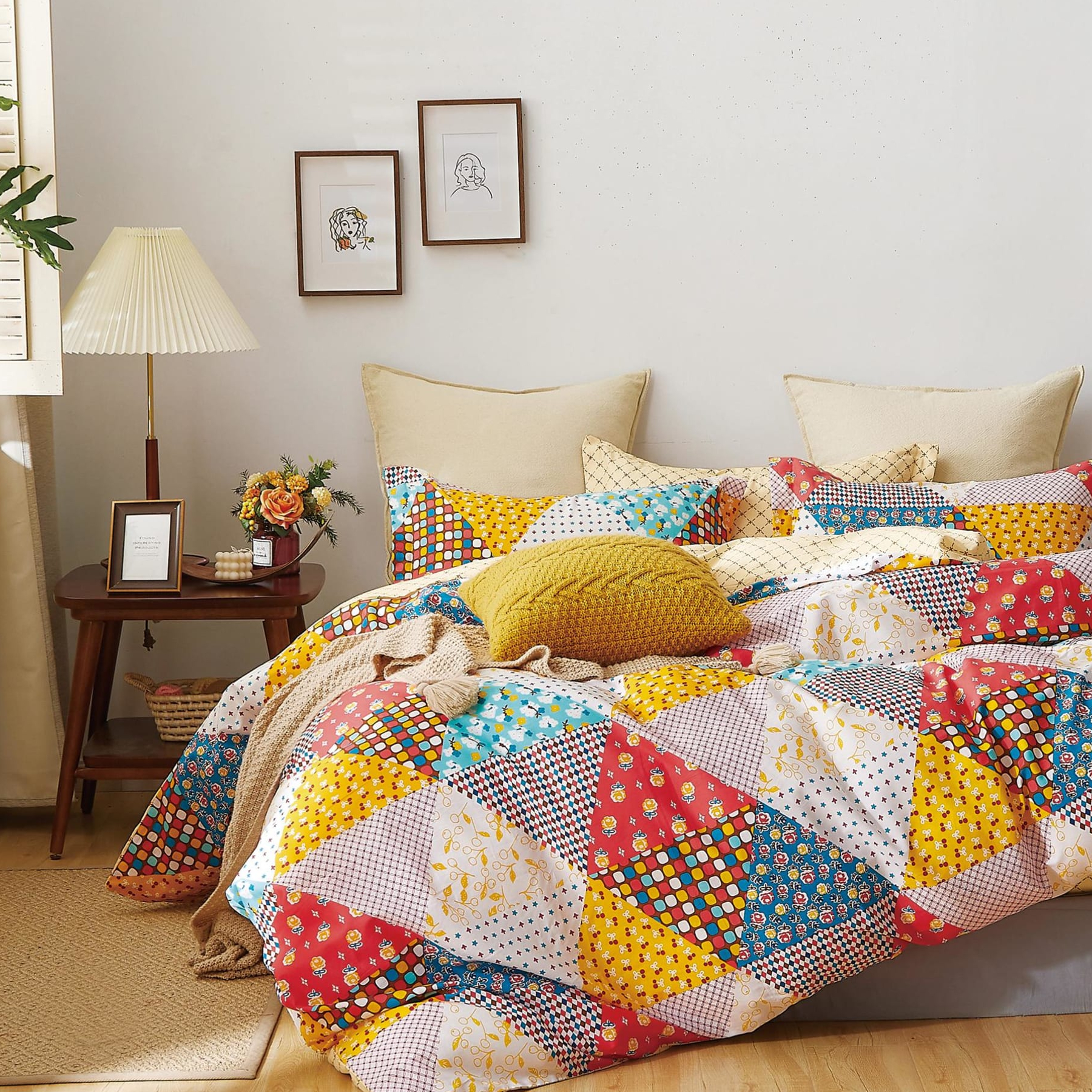 фото Комплект постельного белья sanpa шания разноцветный полуторный