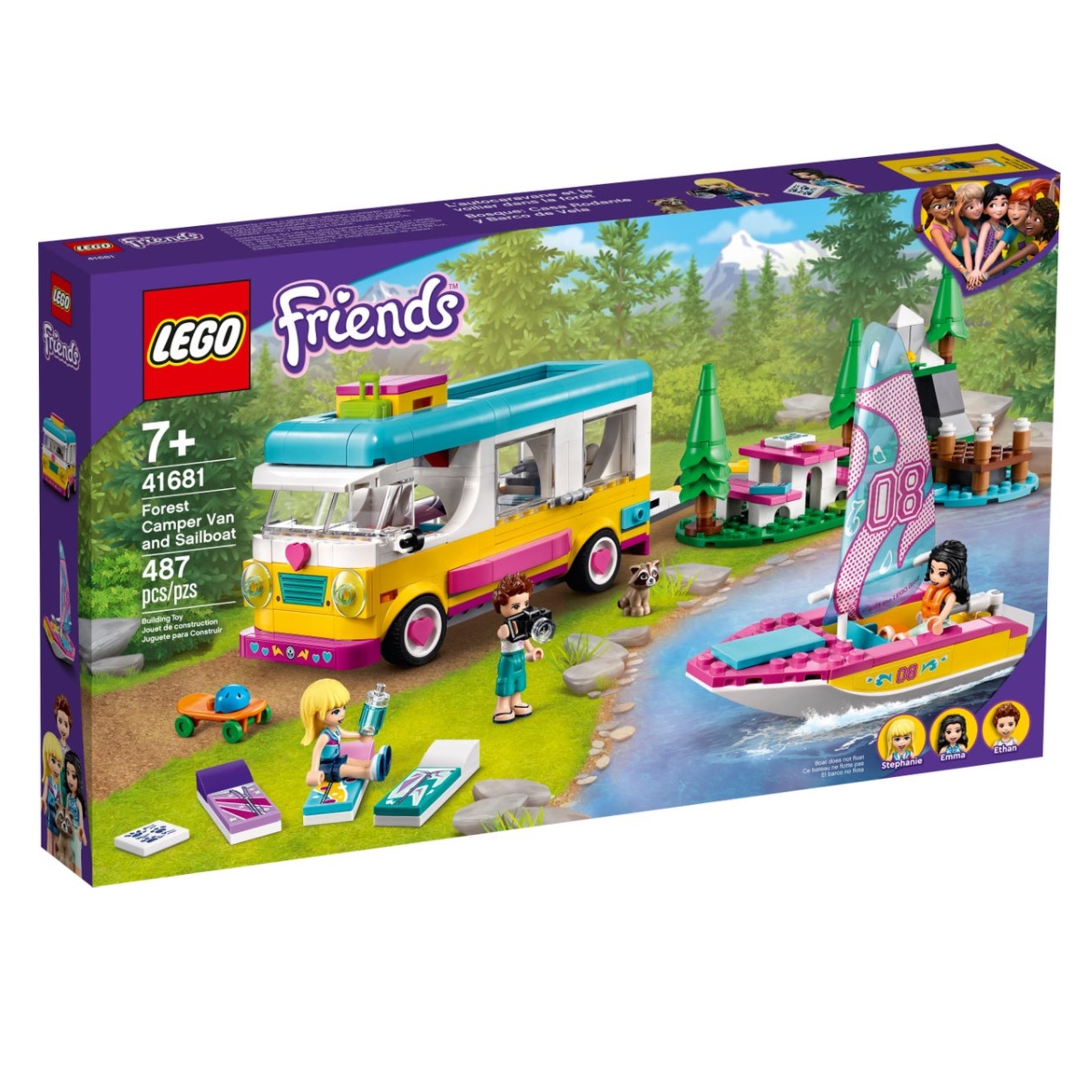 фото Игрушка lego лесной дом на колесах и парусная лодка