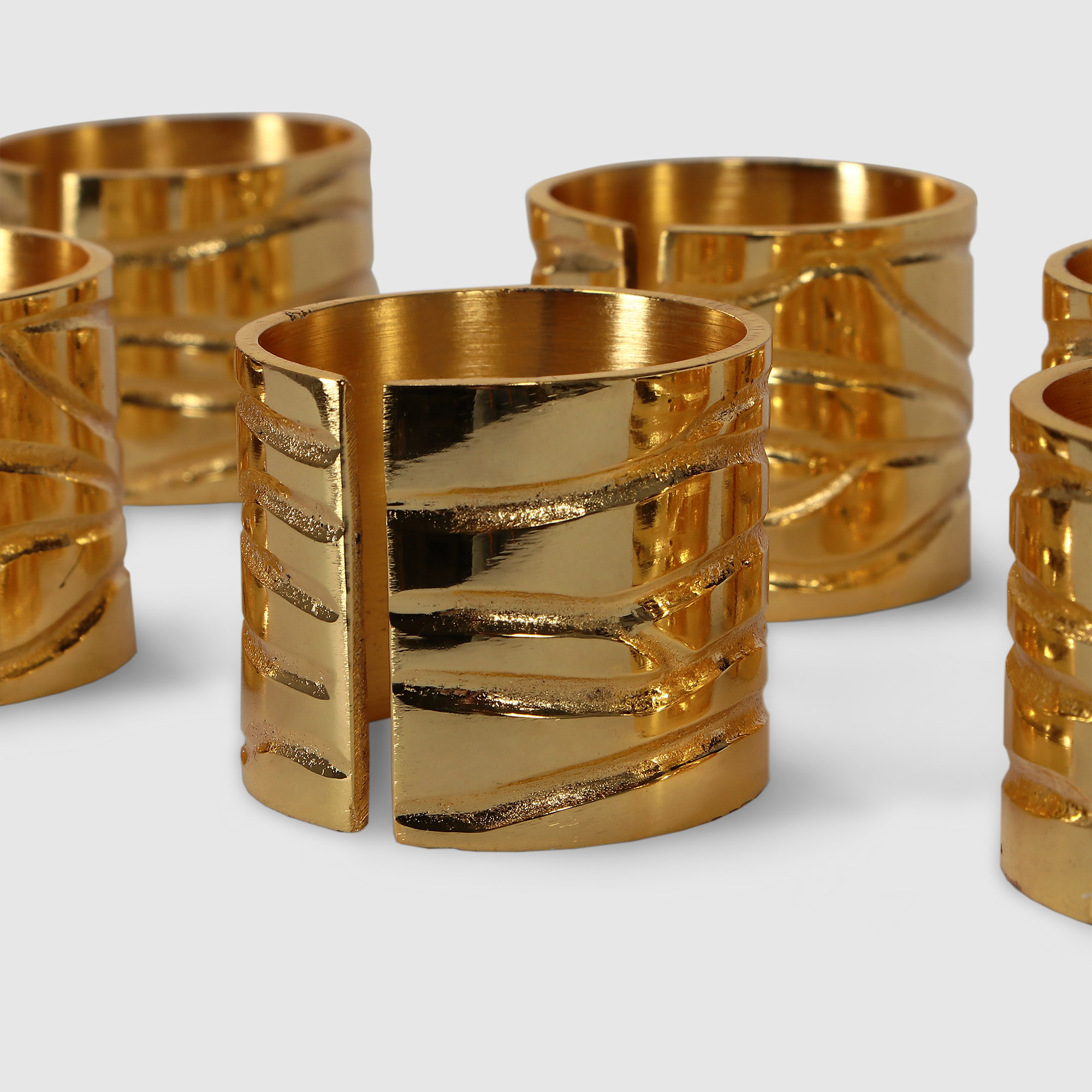 фото Набор колец для салфеток a la mode home twisted 6 шт