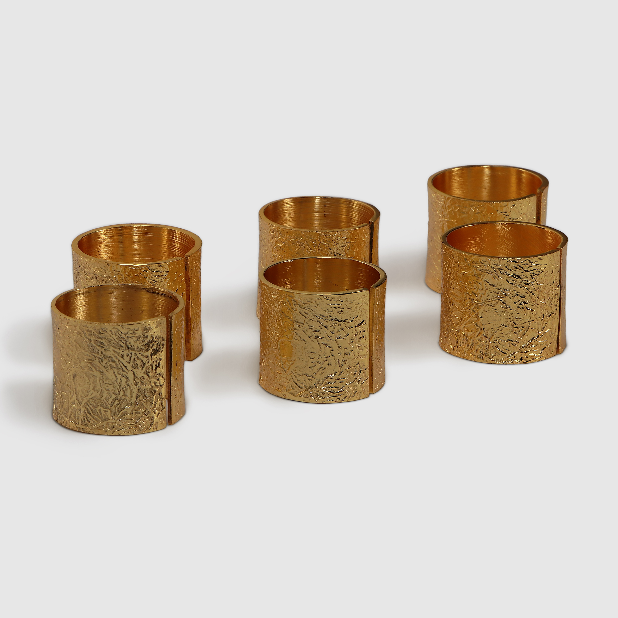 фото Набор колец для салфеток a la mode home wrinkle 6 шт