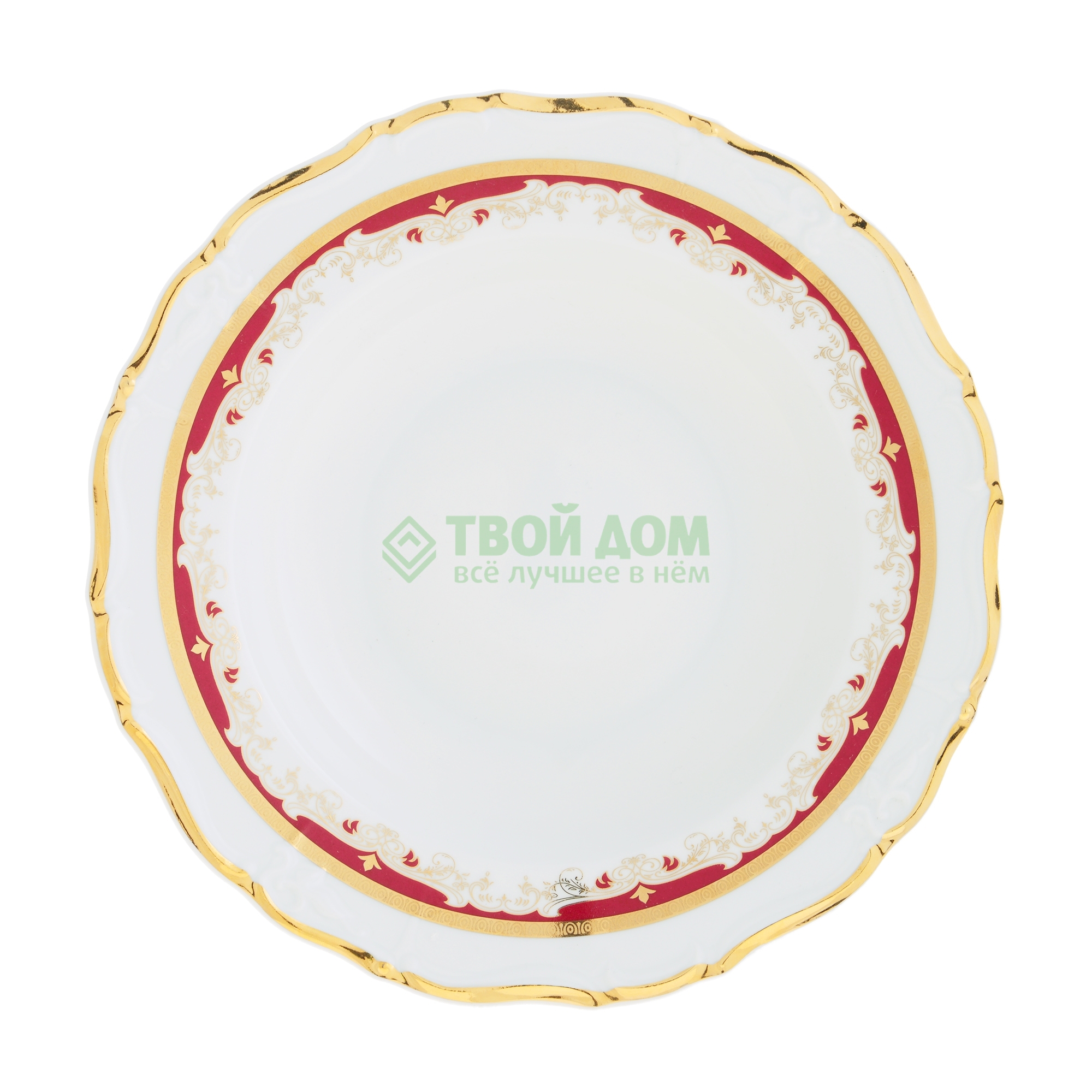 Тарелка глубокая Thun Мария Луиза 23 см набор тарелок мелких thun мария луиза 25 см красный декор
