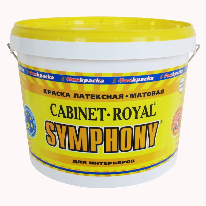 Краска в/э латексная Symphony Cabinet Royal 9л symphony краска водоэмульсионная cabinet royal супер белая 2 7л