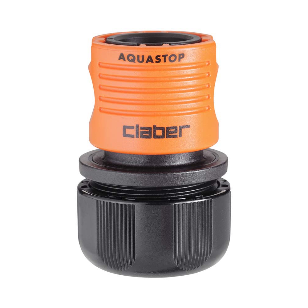 Коннектор Claber для шланга 3/4 с аквастопом соединиель быстросъемный для шланга с аквастопом 12 5 19 мм