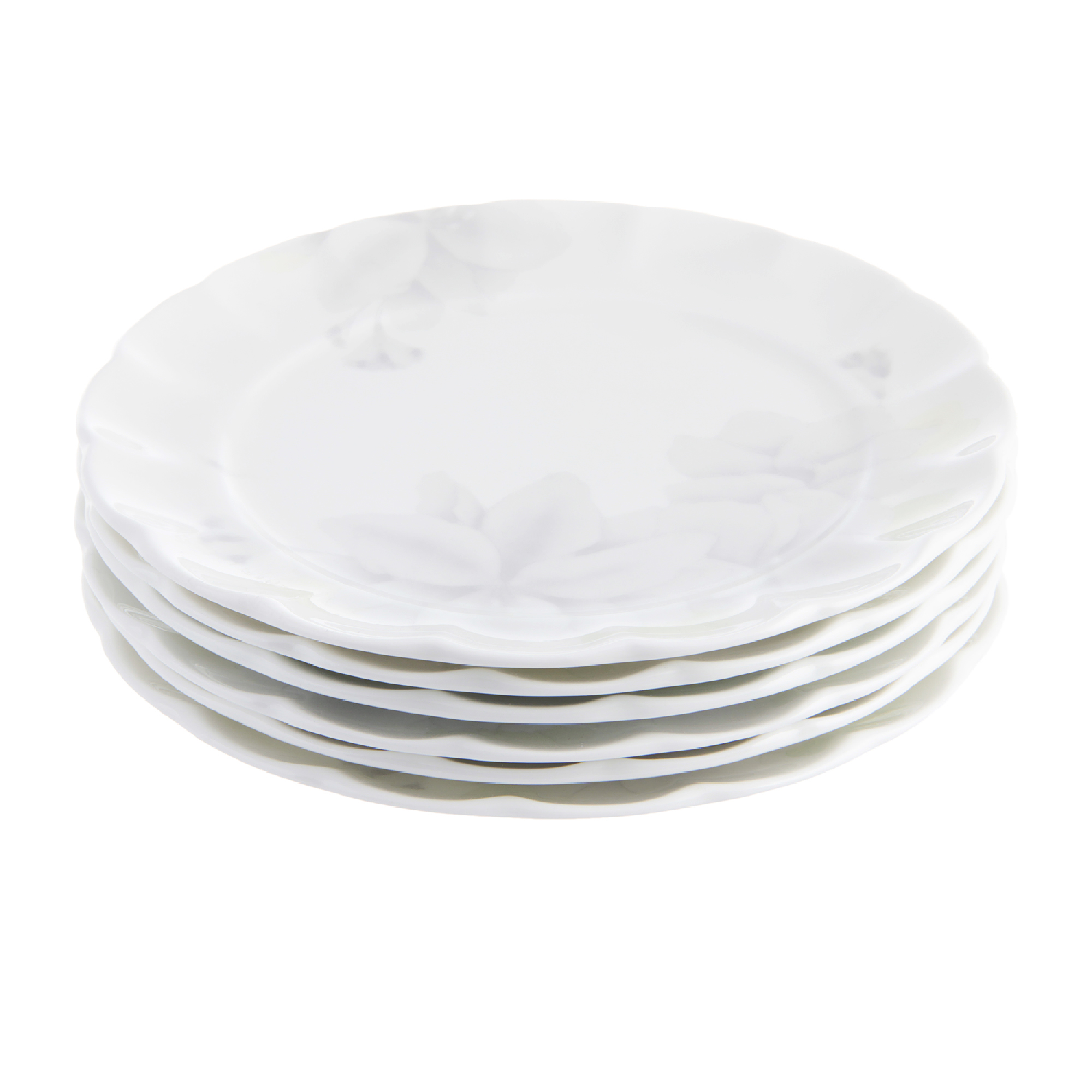 Набор тарелок мелких Hatori Магнолия 18 см 6шт грэй - фото 2