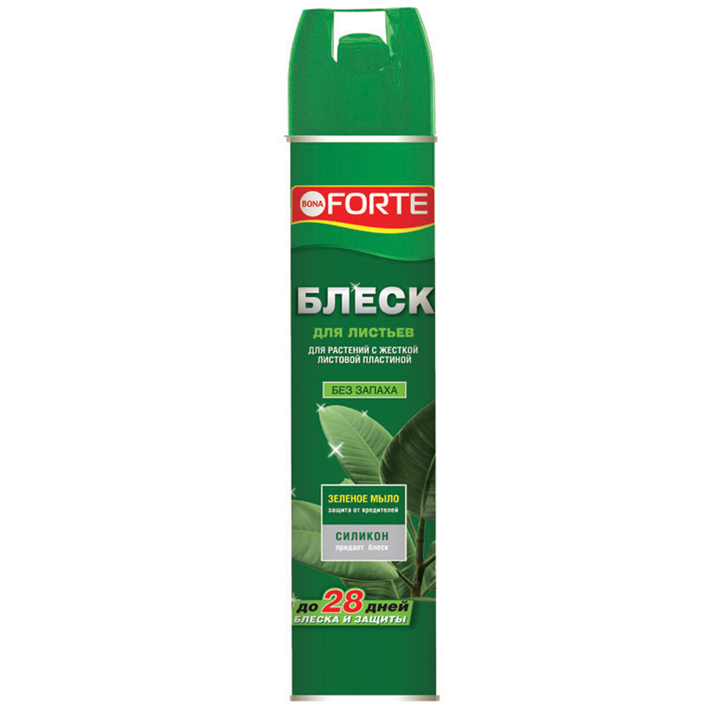 Аэрозоль блеск Bona Forte для листьев, 300 мл натуральный фоггер аэрозоль bona forte от насекомых 150 мл