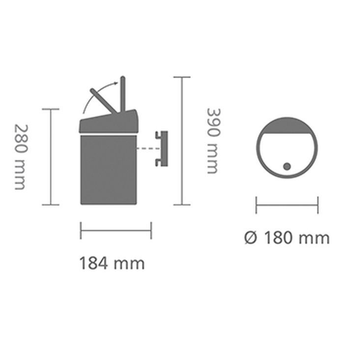 Контейнер для мусора Brabantia Touch Bin 378645 Вид№5