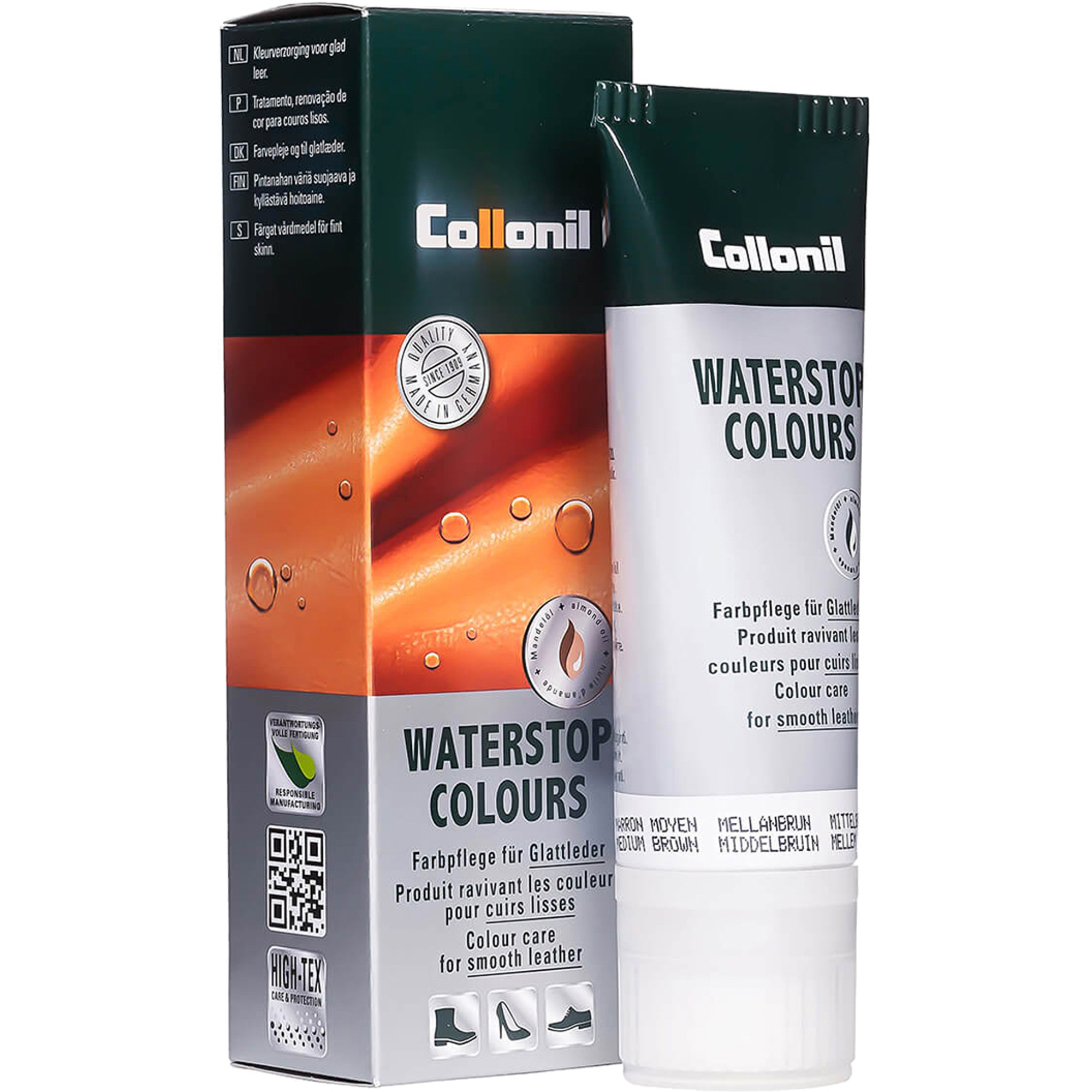 Крем Collonil Waterstop Colours водоотталкивающий коричневый 75 мл спрей для ухода за одеждой и обувью collonil
